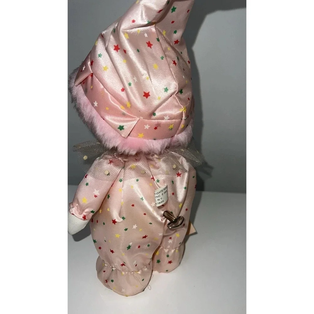 musical wind up clown doll moving head  Pink 10